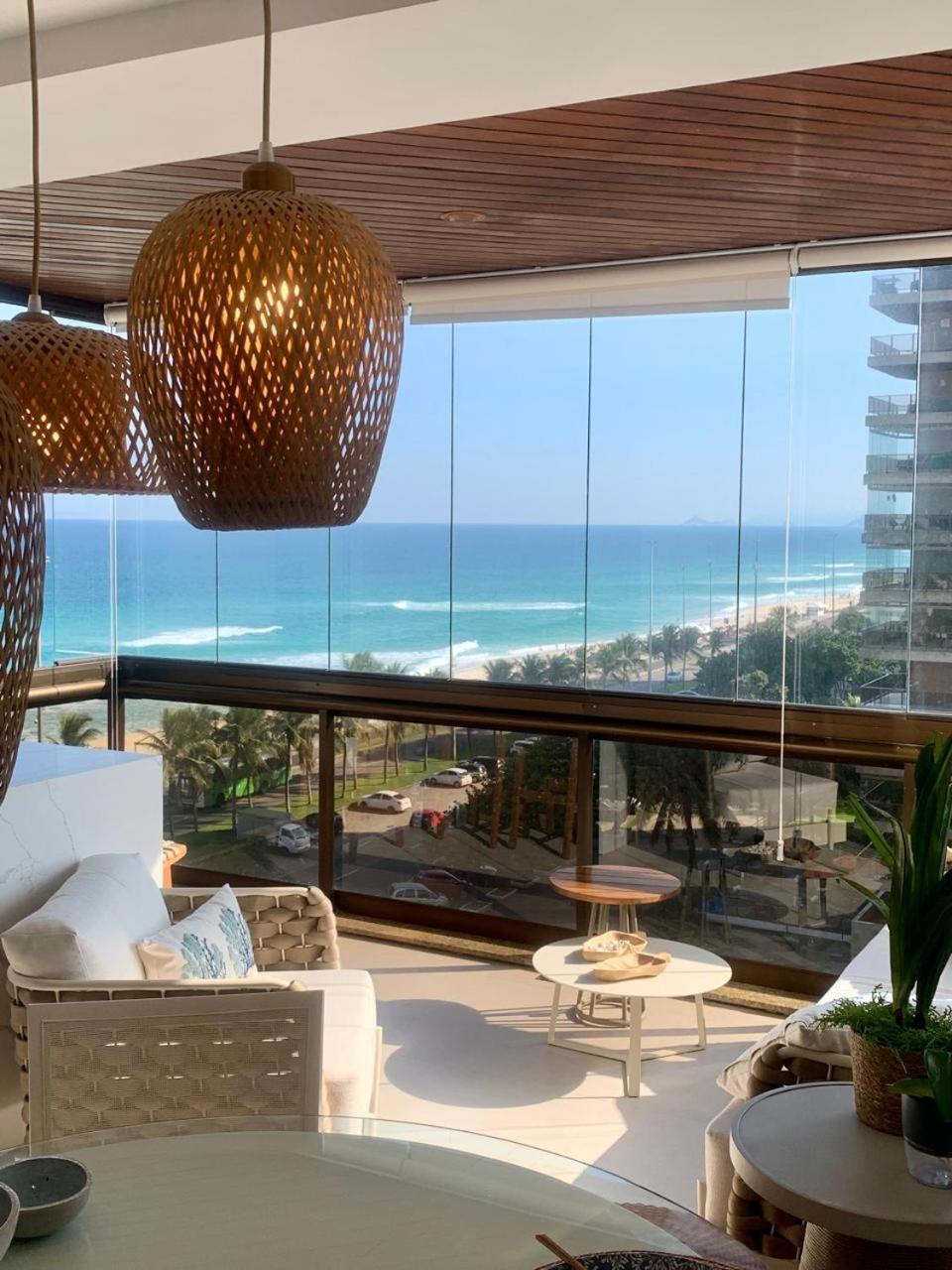 Lindo Apto No Melhor Lugar Da Barra Da Tijuca! Com Uma Vista De Tirar O Folego, Frente Para O Mar! Totalmente Equipado E Decorado Ao Lado Dos Melhores Hoteis E Quiosques Da Barra! Portaria 24H, Piscina, Sauna, Jacuzzi, Academia, Garagem, Wi-Fi, Lavan Rio de Janeiro Ngoại thất bức ảnh